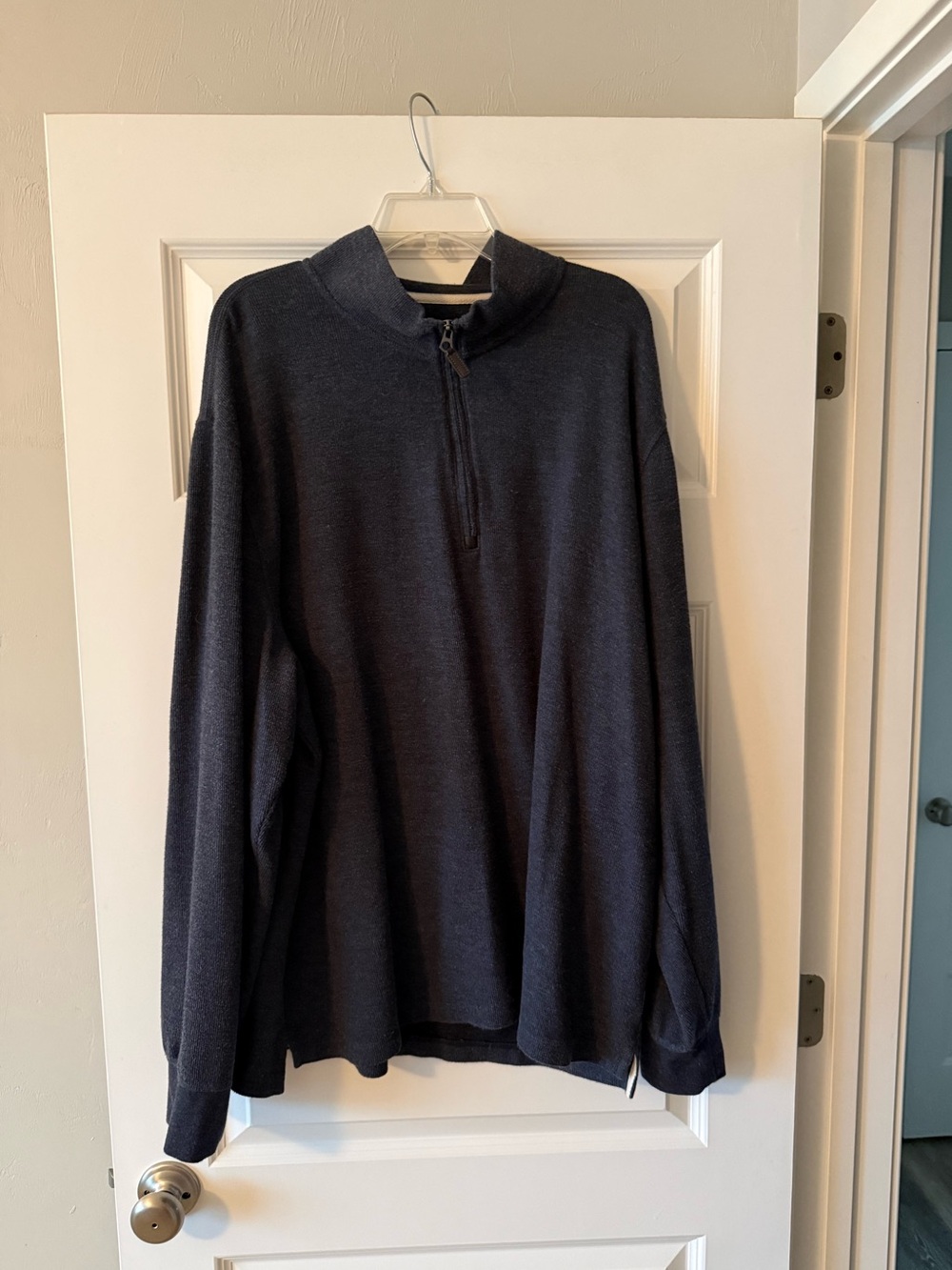 American Eagle Outfitters Men's Quarter-Zip Sweater - Dark Blue